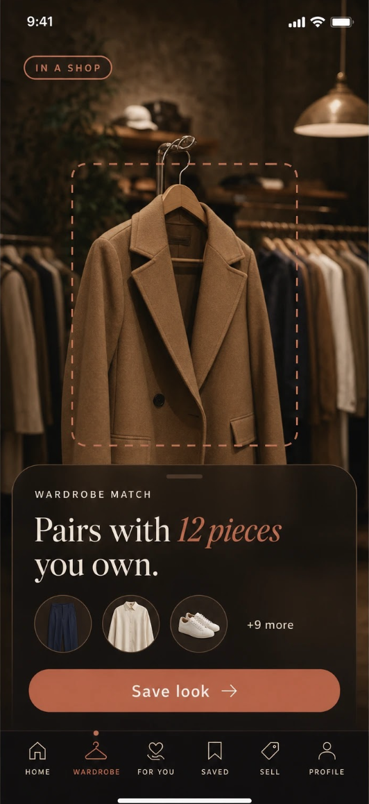 getWear. in-shop view — pairs with 12 pieces you own
